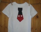 Disney Mickey Mouse Necktie Boys  embellished appliqued onesie t-shirt