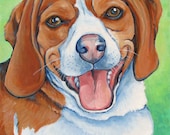 5" x 7" Custom Pet Portrait Painting in Acrylic on Canvas of One Dog, Cat, or Other Animal