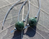 semi-precious  jade zing jiang earrings