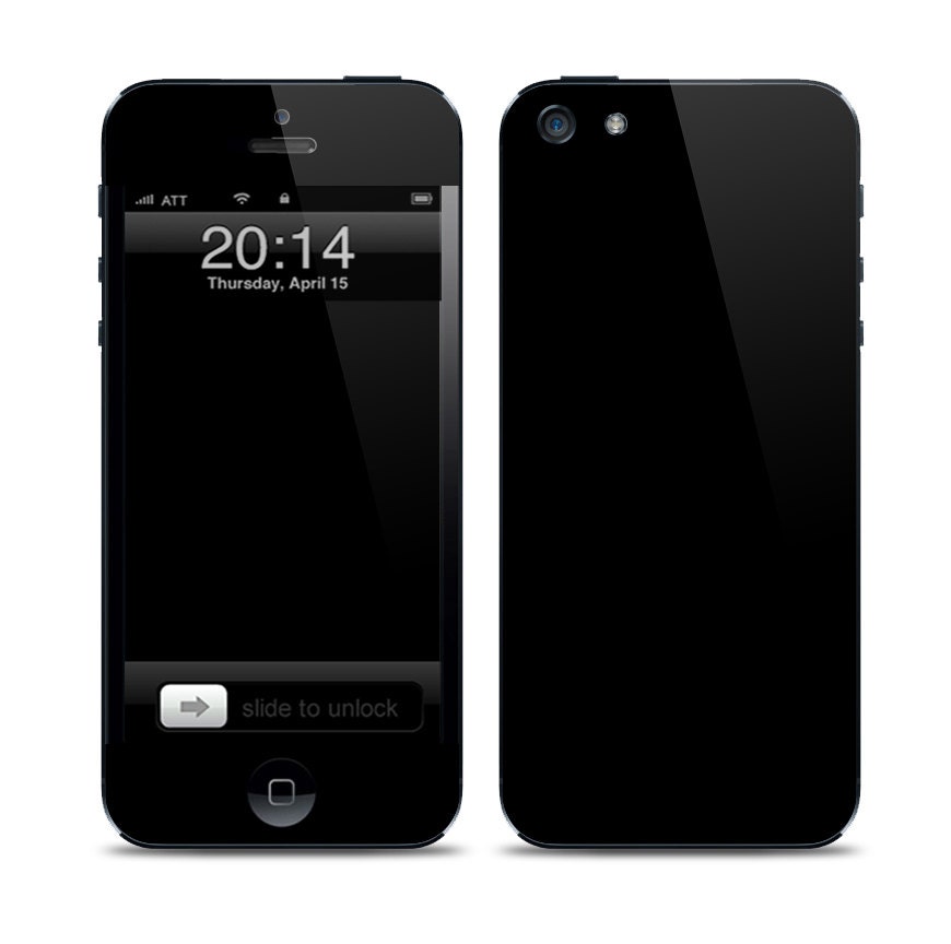 Apple iPhone 5 Skin Cover - Solid Black