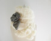Unique,handmade,Naturel color Warm Shawl,scarf,cowl,bridal,wedding,christmas gift.by Arzu