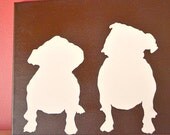 Canvas Dog Silhouette Painting Customized for Your Pet  in Your  Choice of Colors