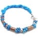 OOAK, Turqoise Silk and copper bead necklace