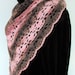 Woodrose Crochet Shawl Scarf lace wrap handmade mohair shawlette