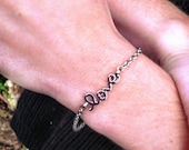 LOVE Bracelet Silver Chain Jewelry Christmas Gift Layering Bracelet