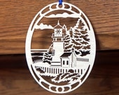 Lighthouse ornament wooden hanging desk window decoration