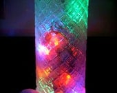 Wine Bottle Lights Multi Colored in Frosted Glass