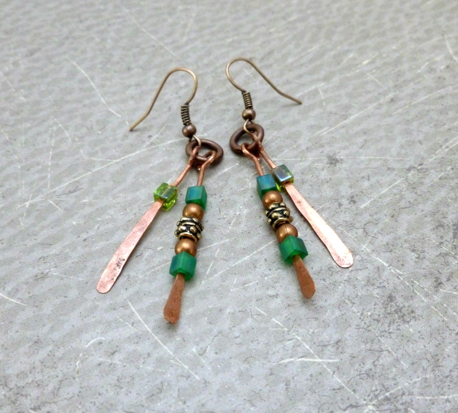 Copper Craze Hand Forged Earrings