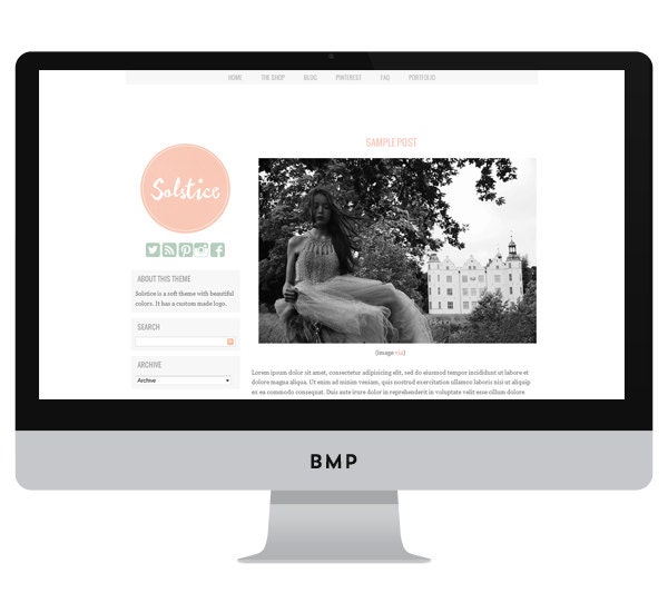 Solstice- 2 column WordPress.org or Blogger Theme