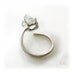RING "Energy"  with Diamond crystal, Sterling Silver, Hammered, Forged. Handmade. Organic and Rustic in style.