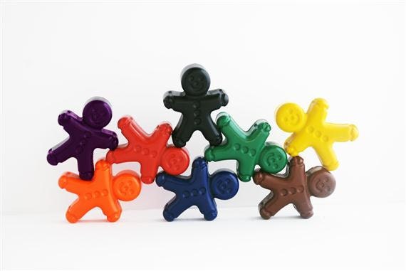 Gingerbread Man Crayons - Set of 8