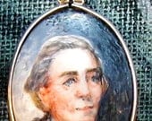 SALE Miniature Portrait, Handsome Colonial Soldier, 18th c.