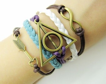 infinity bracelet Harry potter Deathly Hallows Rope Bracelet women ropes bracelet 1507A