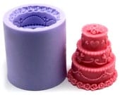 LZ0101 Happy Birthday Cake Shape Heart Candle Mold Silicone Candle Molds Soap Mold Silicone Soap Molds