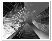 Philadelphia Skyscrapers, Fine Art Photograph Art Print - 11x14, Downtown Philly Skyscrapers, Black and White, Gray