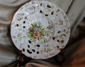 Gorgeous French vintage Pierced plate ready for hanging