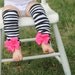 fancy bow baby zebra print leg warmers size 0-24months other colors available
