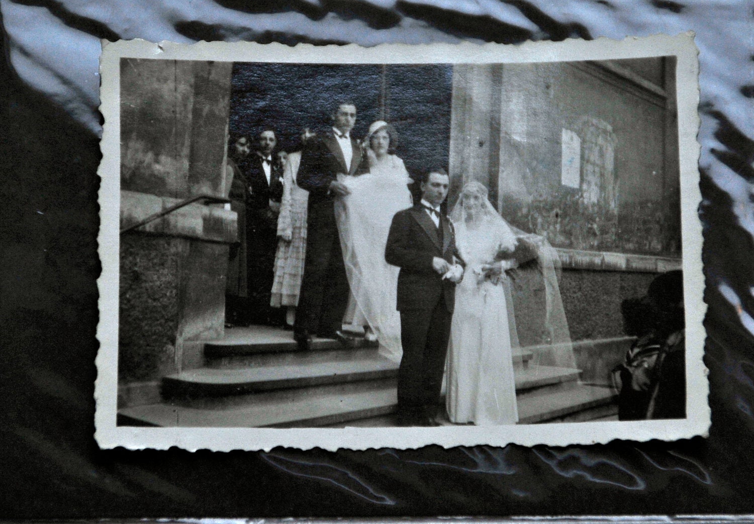 Pretty Summer Vintage Wedding Photograph circa 1920s European Wedding