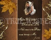 John 14:6 scripture Art, famous Bible Verse Art,Tetragrammaton,Christian,Jesus,Inspirational,tehillim,spiritual tool,,God,prayer,faith