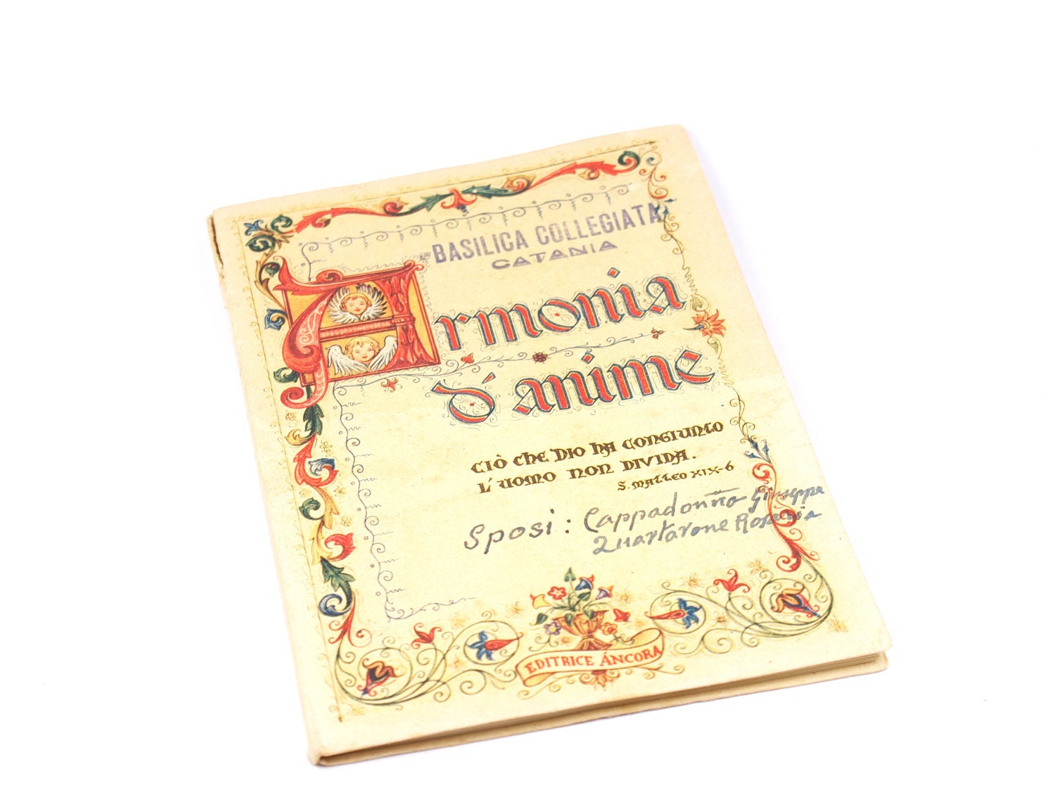 Vintage italian wedding book