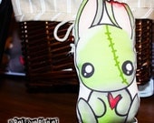 Zombie Bunny Rabbit Plush Animal Pillow - Eco Friendly - Organic - ReLove Plan.et