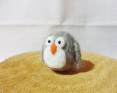 Needle Felted Penguin -  miniature baby penguin figure - 100% Corridale wool - wool felt penguin