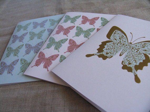Butterfly Greeting Cards - Pack of 3 (Blank)