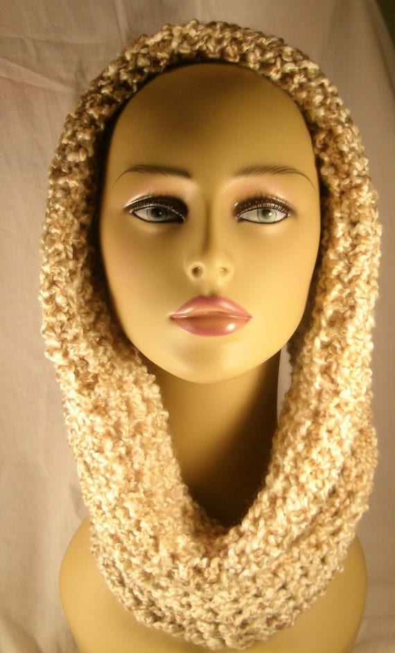 Knitted cowl in pearl, womens neckwarmer, Cream cowls, winter accessorie