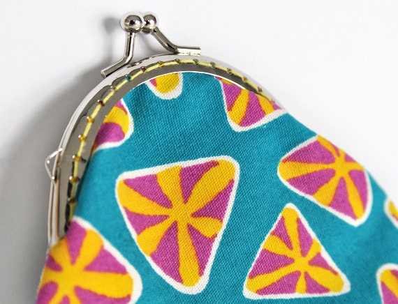 Retro pattern purse, vintage fabric, OOAK