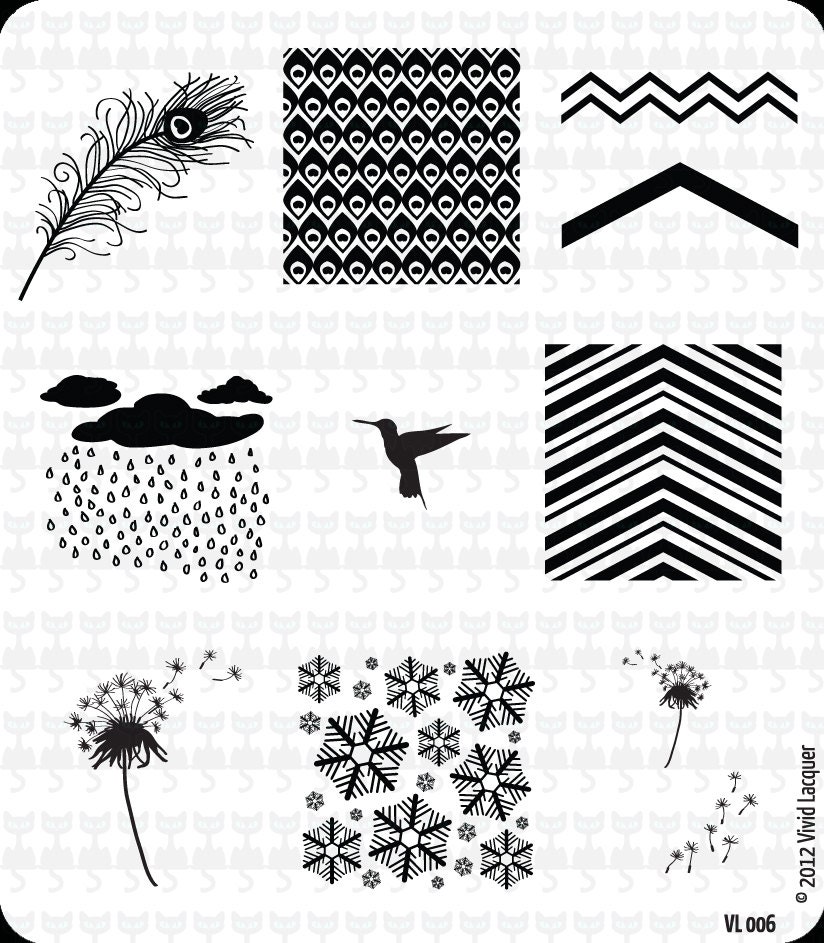 VL 006 Nail Art Stamping Plate
