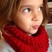 Hand Knit Girl Ruby Neck Warmer, Cowl, FREE SHIPPING in US