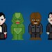 Classic Movie Monsters Cross Stitch PDF Pattern Download