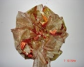Fall / Autumn Color Leaves Orange, Yellow & Gold Decoration Bow for a Wreath, Door, Party, Home Decor