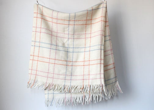 Woven Wool Blanket - Vintage Faribo Throw
