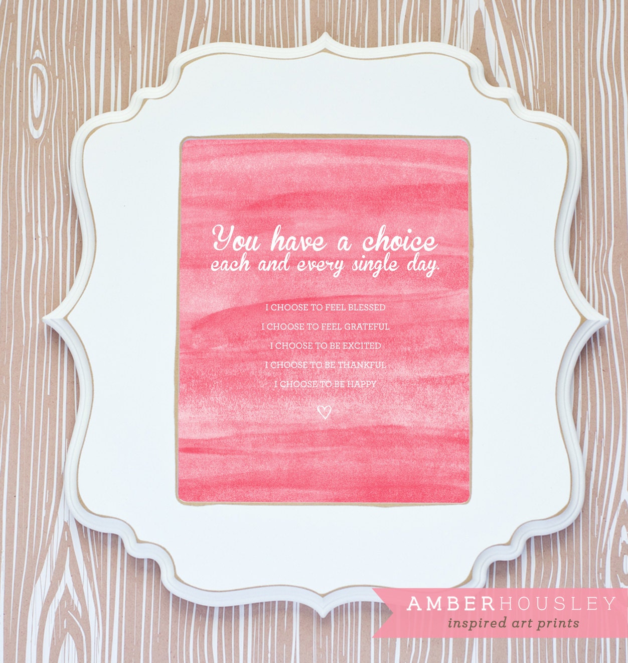Set of 3 - 8x10 - COURAGE, FAITH, CHOICE Inspired Wall Art Prints