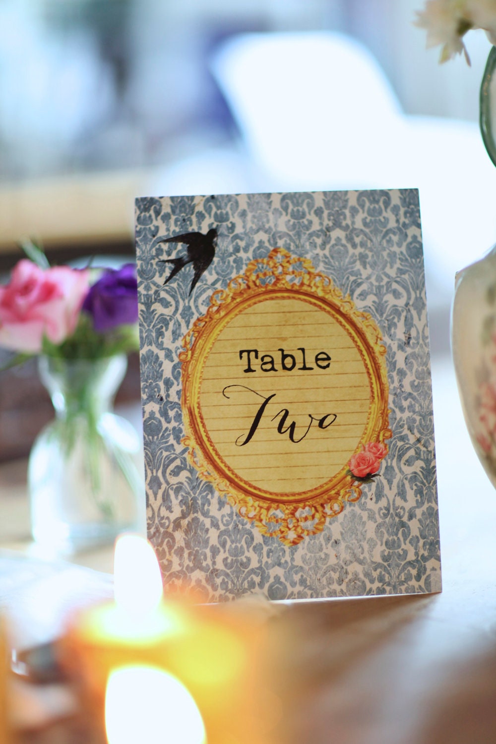 Vintage, Rustic, DIY Printable Wedding Table Number/Name Il_570xn