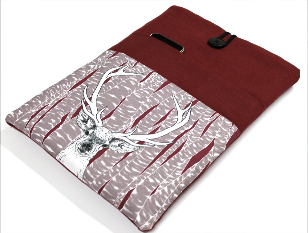 Laptop, Case, Woodland, MacBook Pro, Sleeve, padded, pocket, Deer, Birch Forest, 13 in