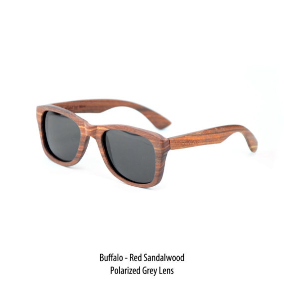 WoodRoze Wooden Sunglasses // Red Sandalwood // Polarized Grey Lens // Buffalo