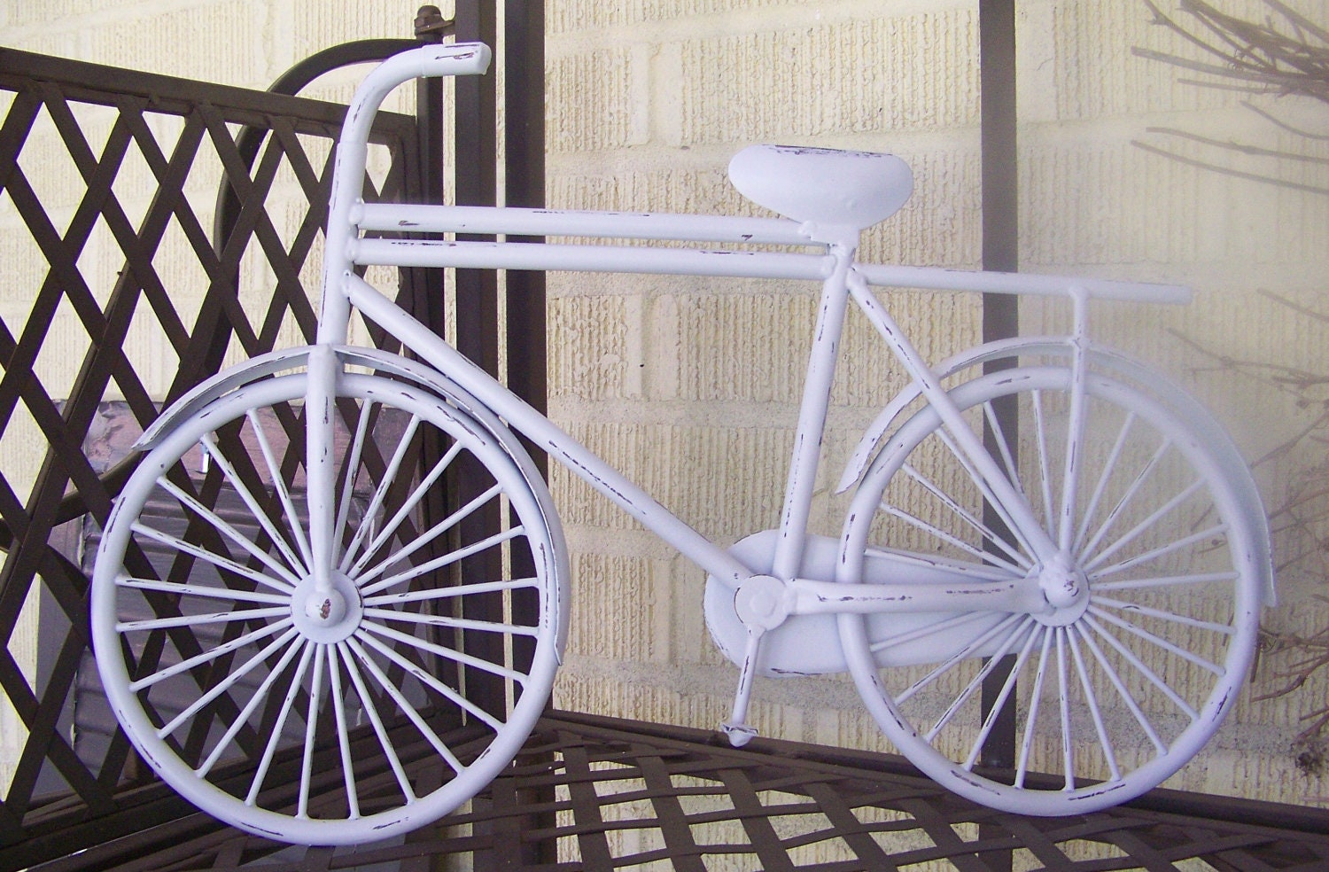 Metal Bicycle Wall Art-Painted Distressed Wall Decor-Shabby Chic Wall Decor-Boy/Girl's Room