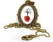 10% SALE Necklace Copper Apple Tree Wishes Cool Style Funny Pendant Necklace