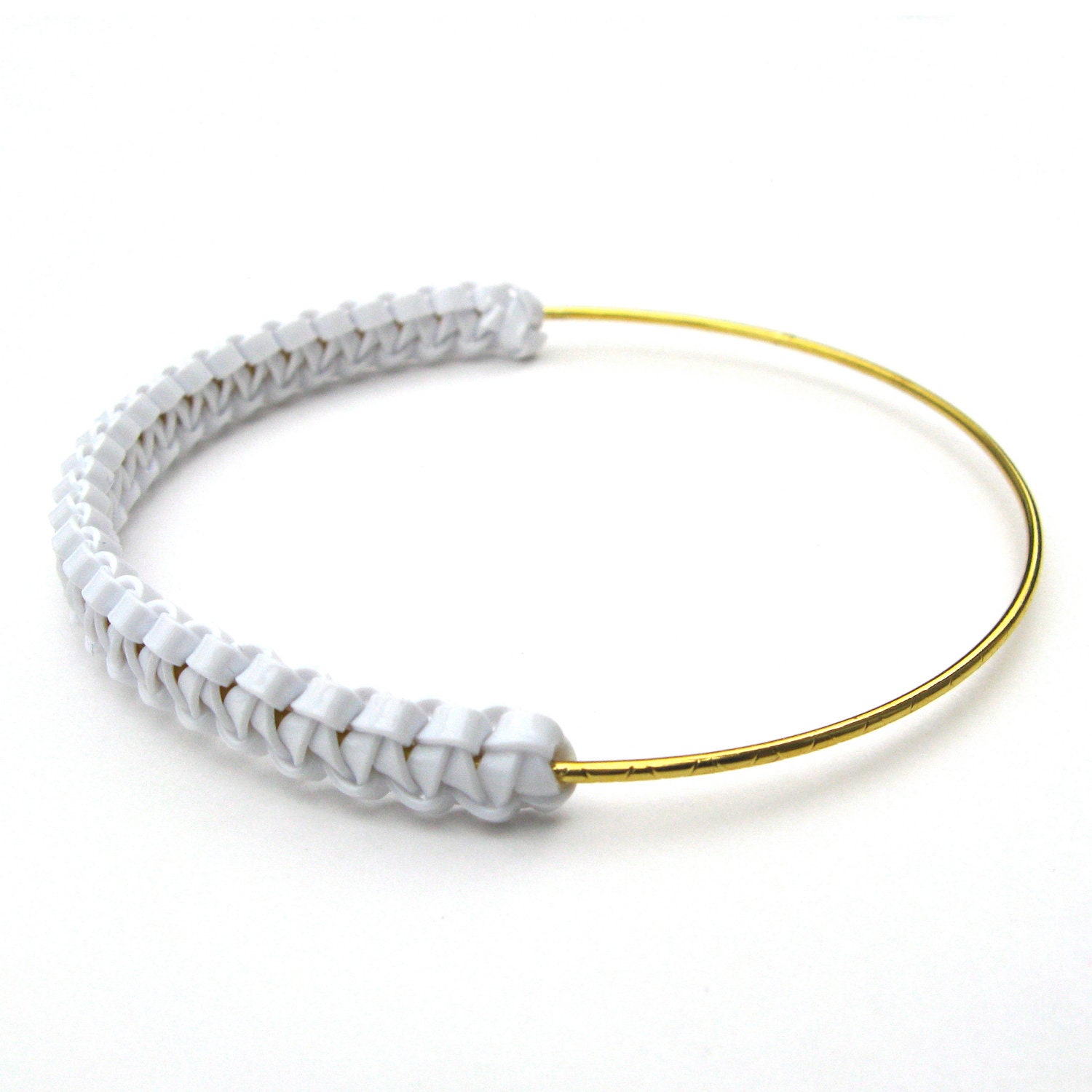 Charley Arm Candy Wish You Were Here - White Cobra Bracelet Bangle - Lights Collection Arm Candy Gold Bangle