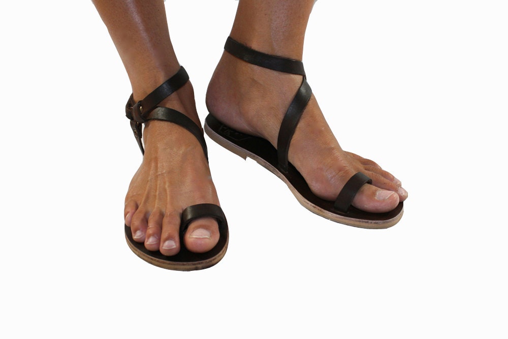 Brown Leather Sandals for Women & Men - Design 3
