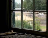 Original fine art photography 8x10 print "Farm house life" beds, window view from the inside with hand made quilt archival print - NegfaCreations