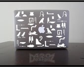 Egyptian Hieroglyphs  - Macbook Air, Macbook Pro,  Macbook decals, sticker ,Vinyl Mac decals ,Apple Mac Decal, Laptop, iPad