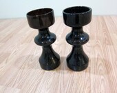 Retro glass bud vase set