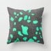 Hella Tiny Circles 18x18 throw pillow cover seafoam green purple brown dots drawing pattern print pillowcase