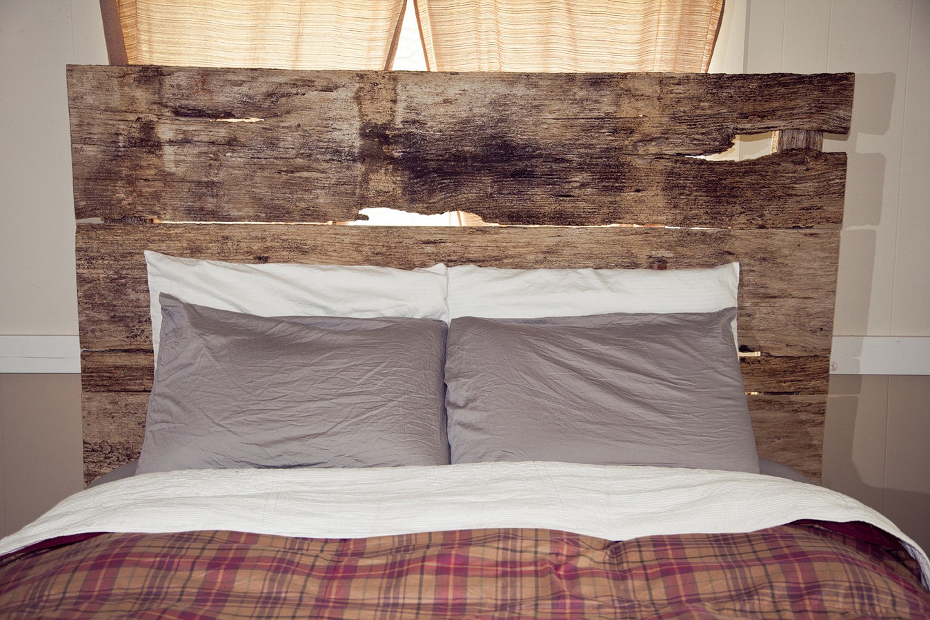 Barnwood headboard (Lynne Collection)