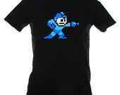KIDS Megaman 8 bit sprite Video game shirt