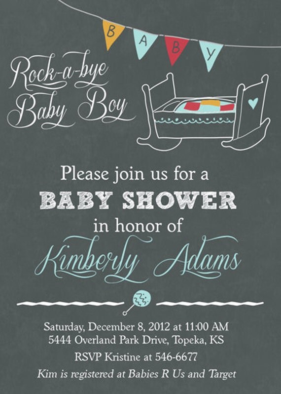 Rock-A-Bye Baby Shower Invitation - Printable Il_570xn