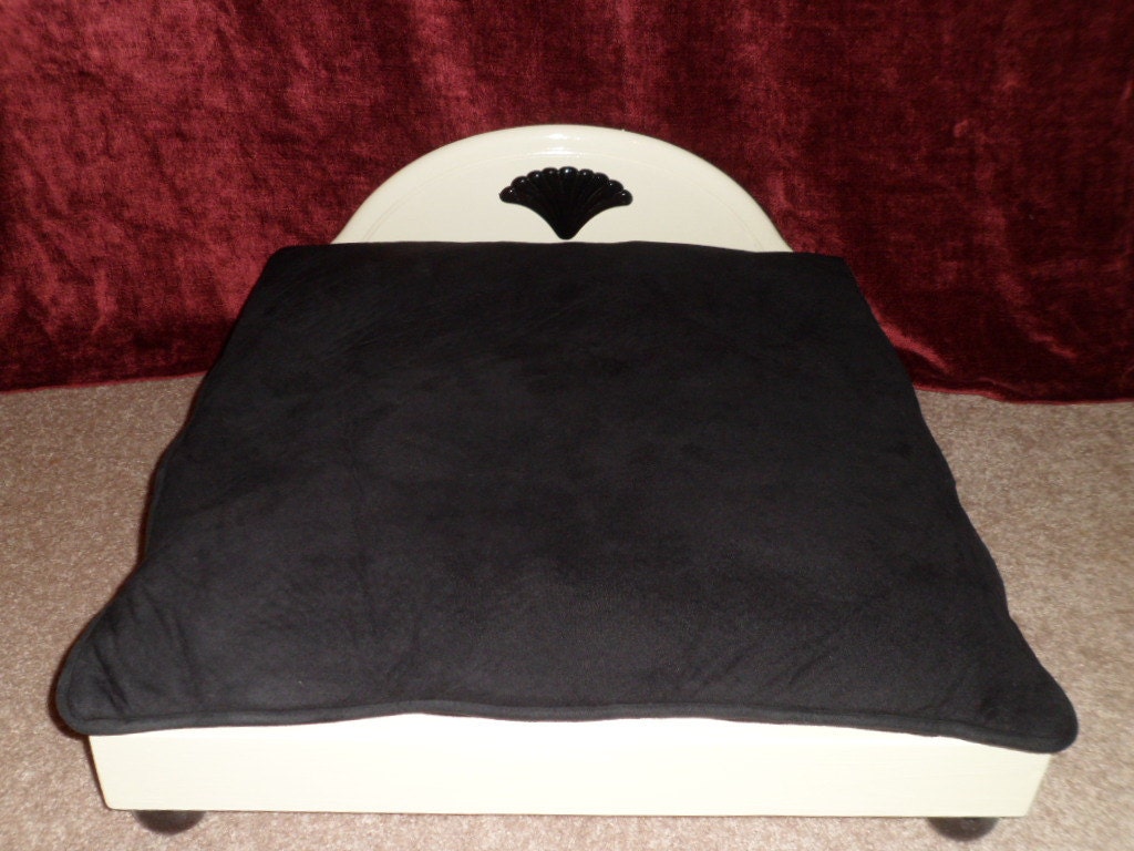 Pet Bed White Black dog puppy cat kitten unique gift housewarming gift home decor present teacup wood handmade
